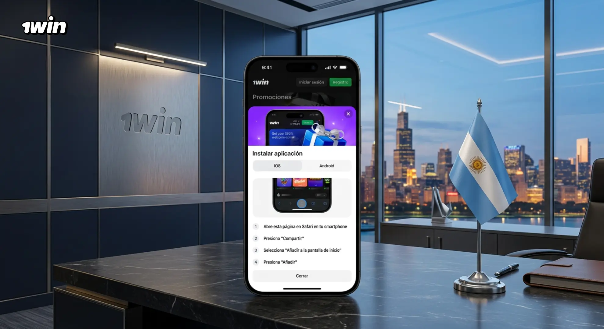 1win app iOS desde Safari